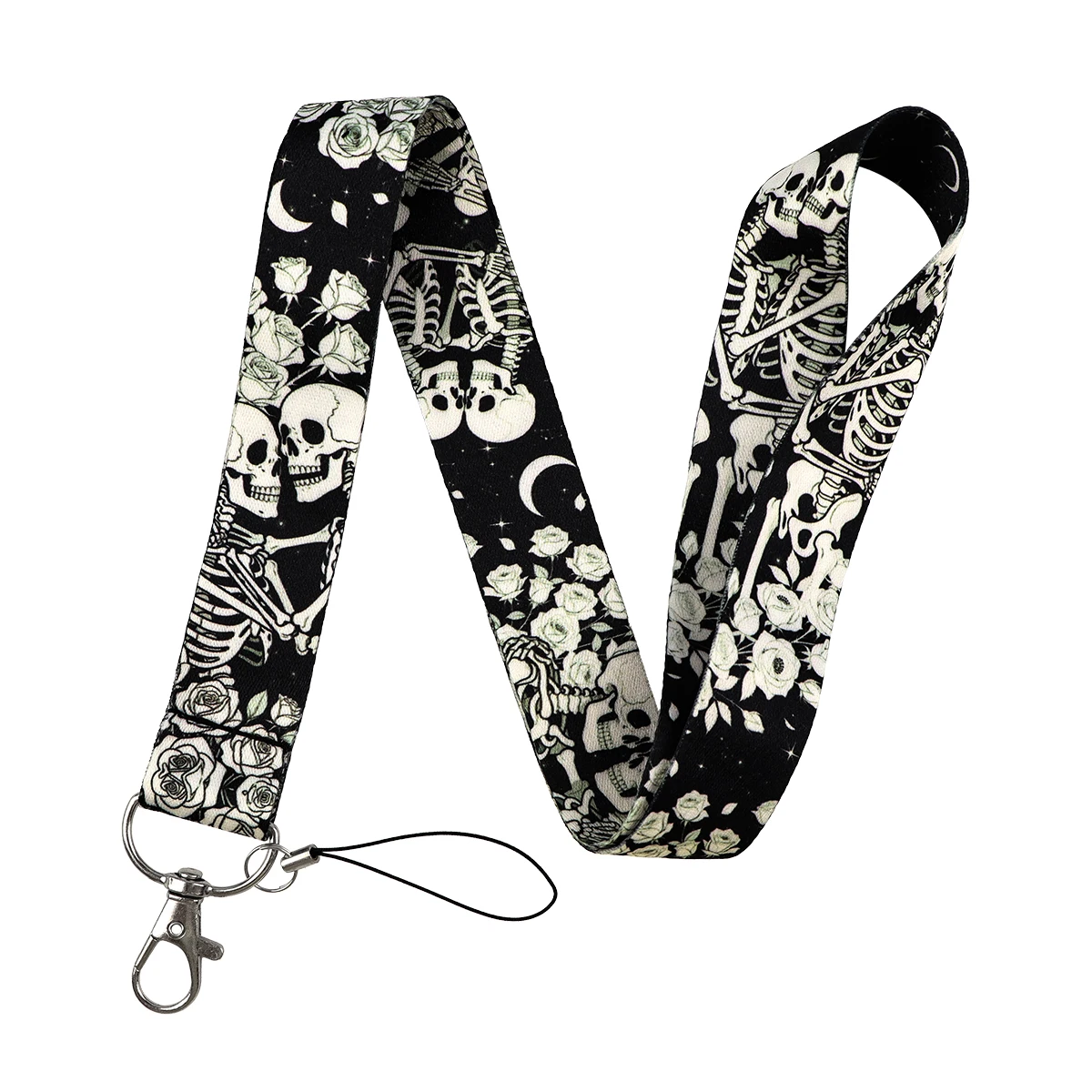 Skeleton Design Lanyard Card Holder and Badge Neck Strap