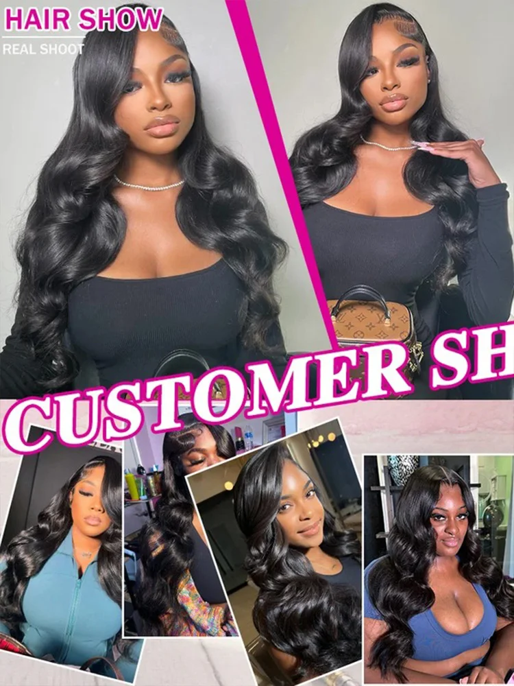 40 Inch Body Wave 100% Human Hair - Natural Color Silky Soft No Tangle No Shedding Premium Hair Extensions