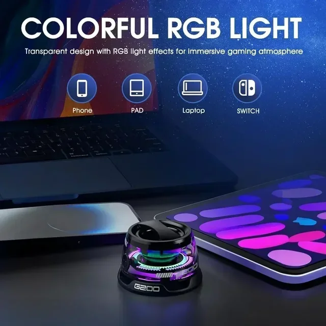 Bluetooth Speaker Portable G200 RGB Lighting Magnetic Speaker BT5.3 Mini Sound Box 7 Hours Playback Phone Holder 6