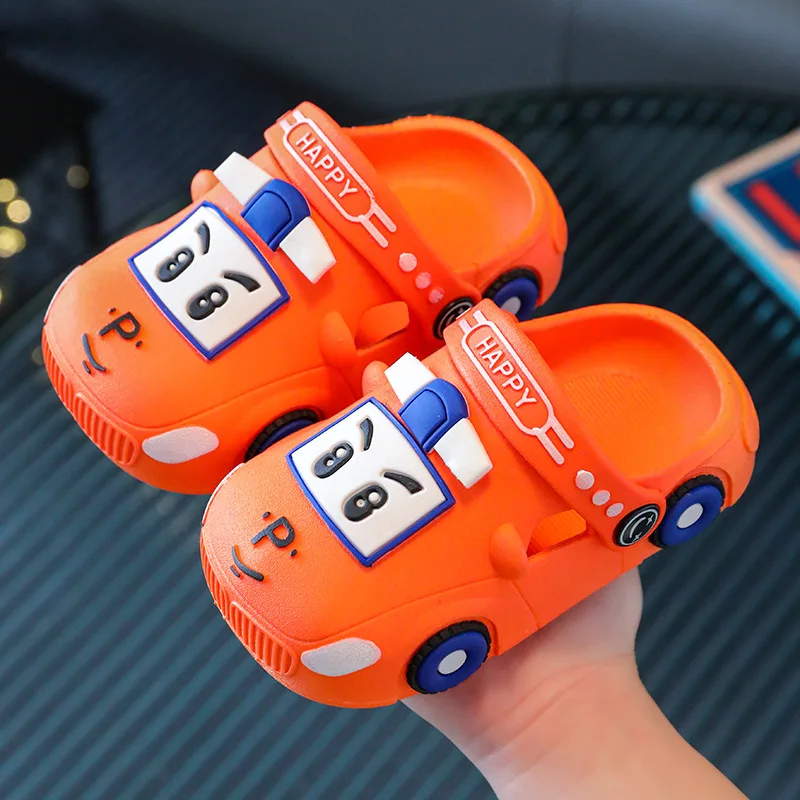 Summer New Dazzling Cool Kid Hollow Sandals Baby Cute Cartoon Car Home Slippers Boy Breathable Antislip Beach Shoe Girl Shoe Kids Shoes Children Sandals Kids Sandals Beach Shoes