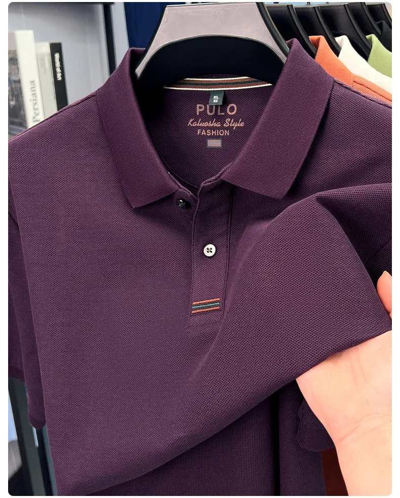 100% pure cotton short sleeve polo shirt men summer simple Korean fashion striped high-end designer brand casual golf T-shirt 17 Sa45f54ffdc524d15a360c50215c8e9d2k