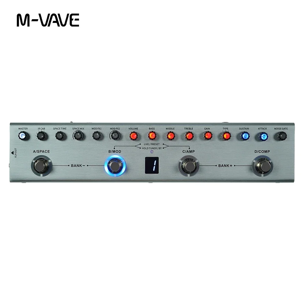 ギター M-VAVE TANK-G M-VAVE Tank-G Guitar Multi-Effects Pedal Rechargeable 36