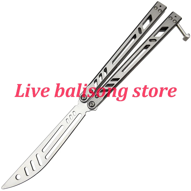 

Theone BRS Barebones Clone Balisong Flipper Butterfly Trainer Knife 440C Blade Handle Bushings System Safe EDC Outdoor Knife