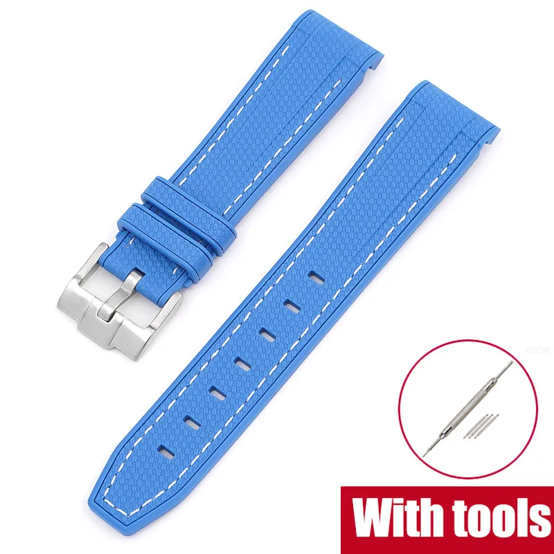Waterproof Silicone Watch Strap with Stainless Steel Buckle - Soft & Durable Watch Band