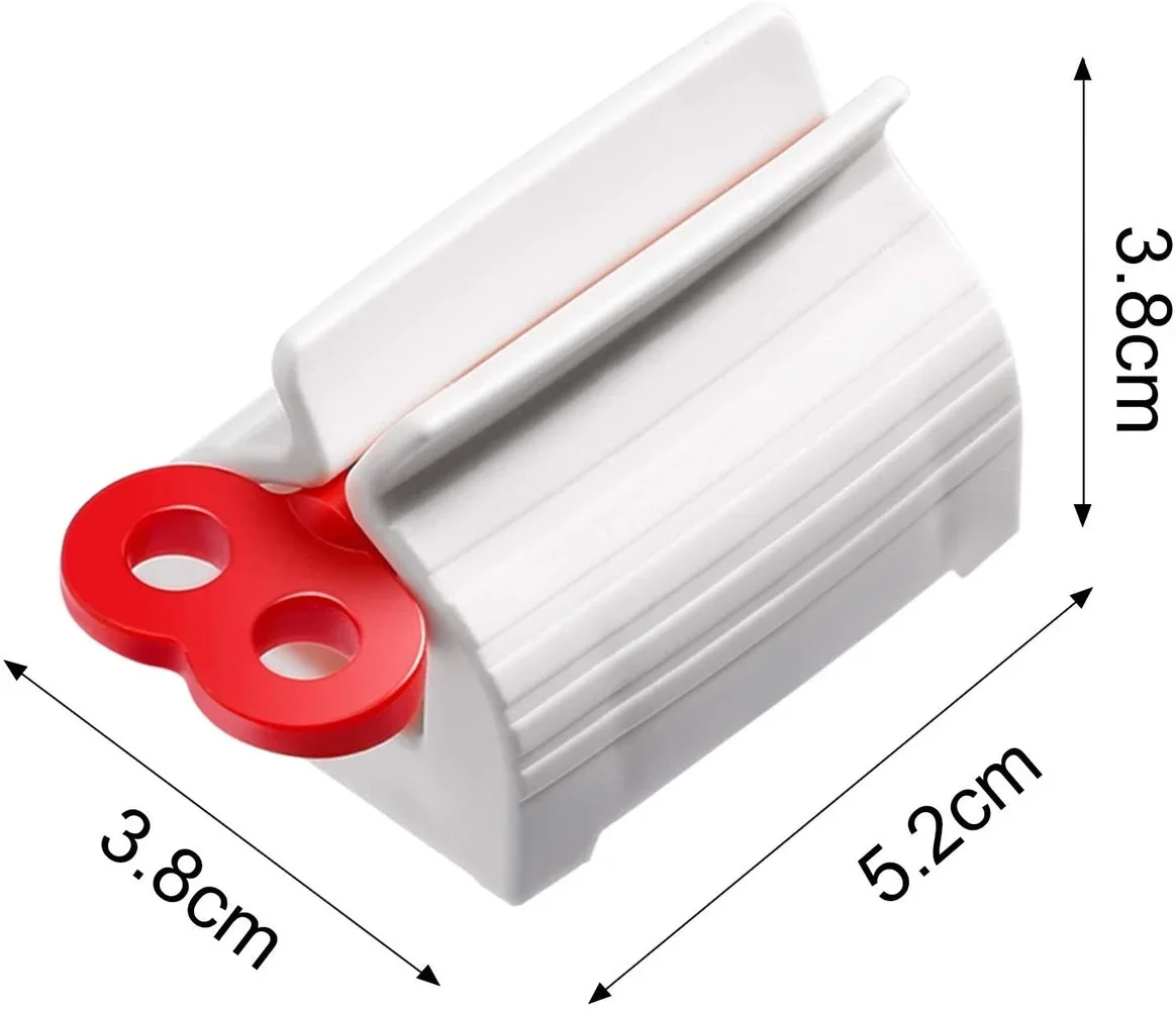 3Pieces Rolling Tube Toothpaste Squeezer Toothpaste Seat Holder Stand Rotate Toothpaste Dispenser for Bathroom (Mix Color) 2