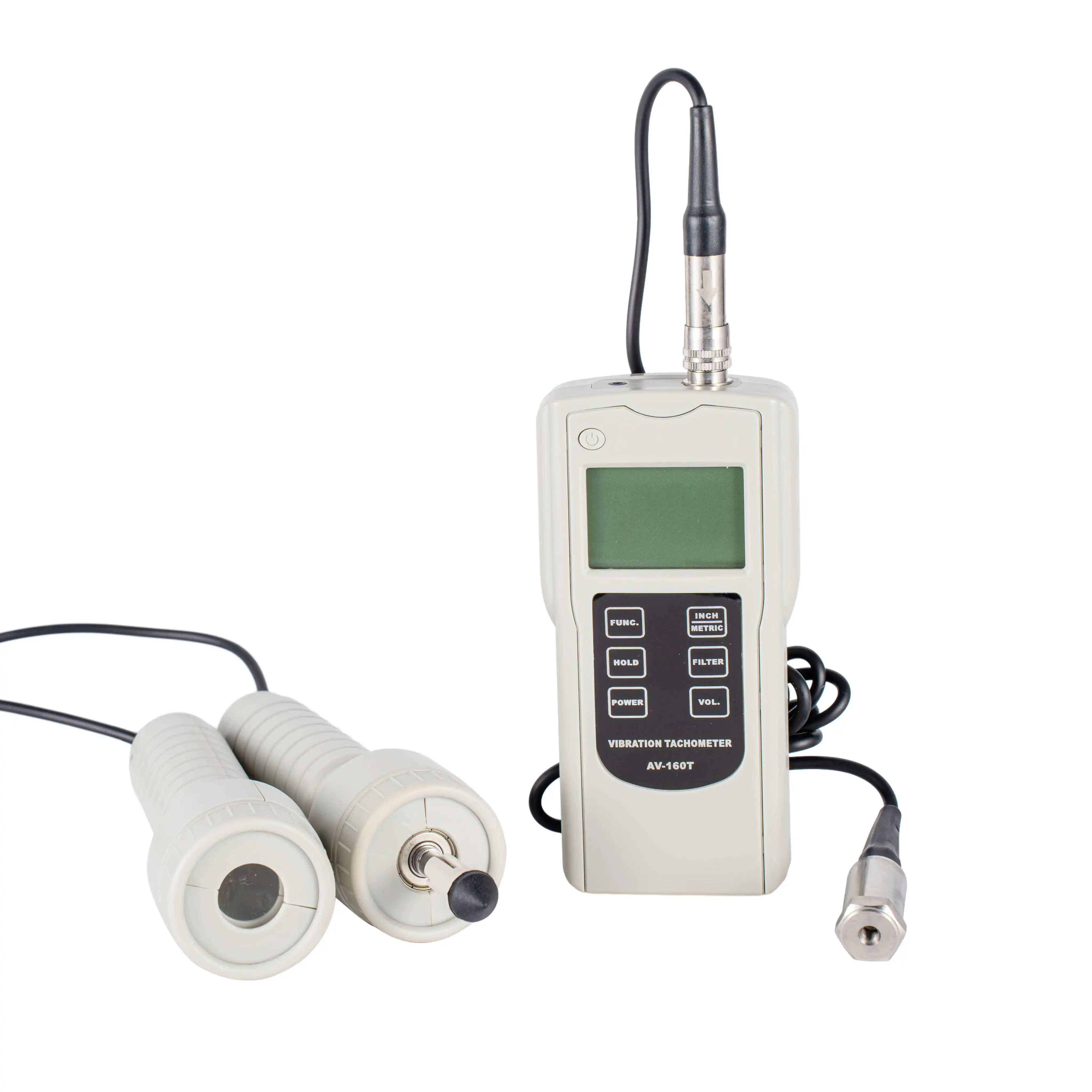 AV-160T Vibration Tachometer Digital VibrometerOpto-electronic type tachometer measuring RPM and frequency Hz0.1~400.0 m/s&sup2;