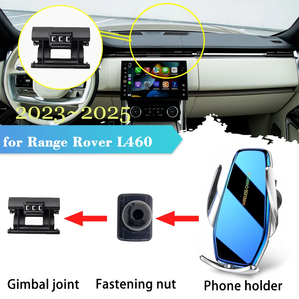 Supporto Per Telefono Cellulare Per Auto Per Land Rover Range Rover L460 2023 ~ 2025 Vassoio Supporto Per Clip Di Presa D'Aria Accessori Di Ricarica R