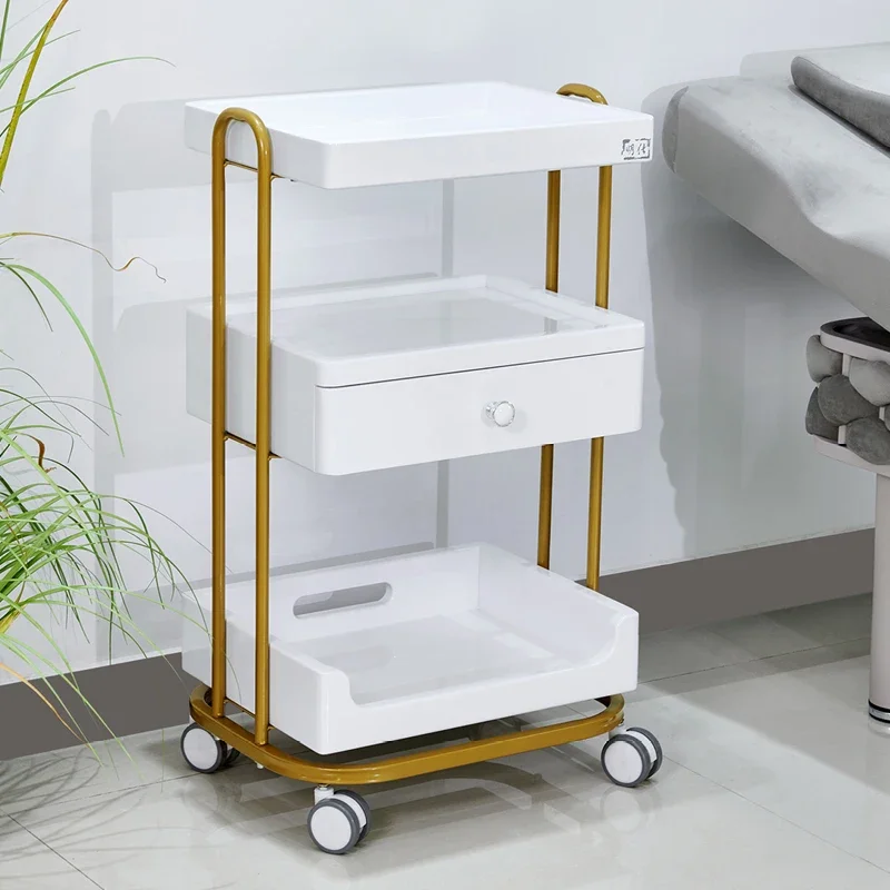 

Hairdresser Rolling Beauty Salon Trolley Manicure Tattoo Storage Salon Trolley Lash Carrello Attrezzi Beauty Furniture BLST