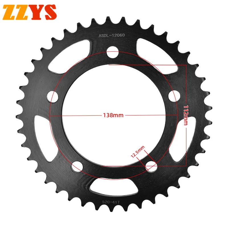 

520 41T 520-41T 41 Tooth Rear Sprocket Gear Wheel Cam Pinion For Honda CT700 CT700D CTX CT 700 ND CT700ND CTX700 DCT 2014-2018
