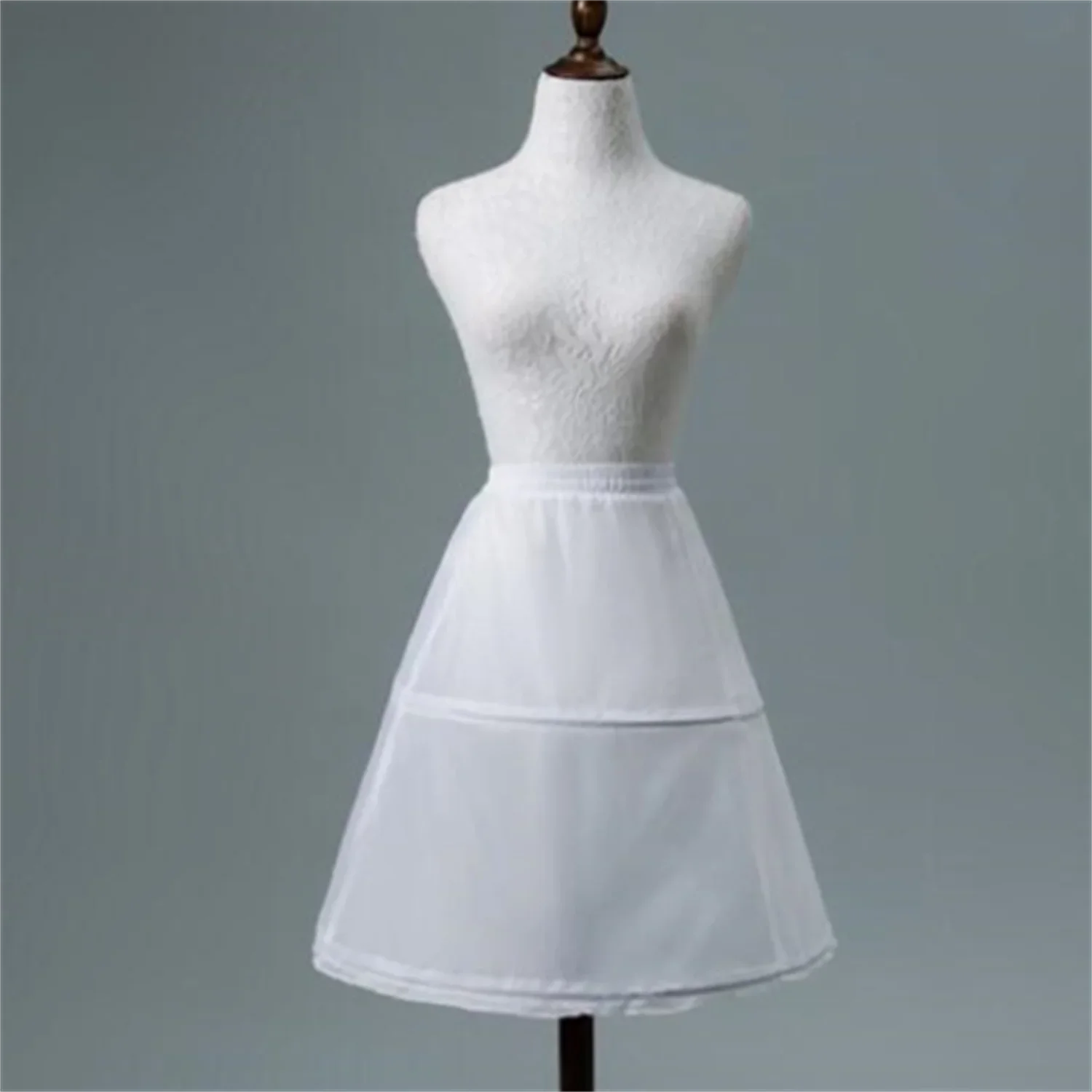 Flower Girl Petticoat Short Children Skirt 50-55CM Length Baby Kids White Underskirt Crinoline Children's Petticoat Accessories