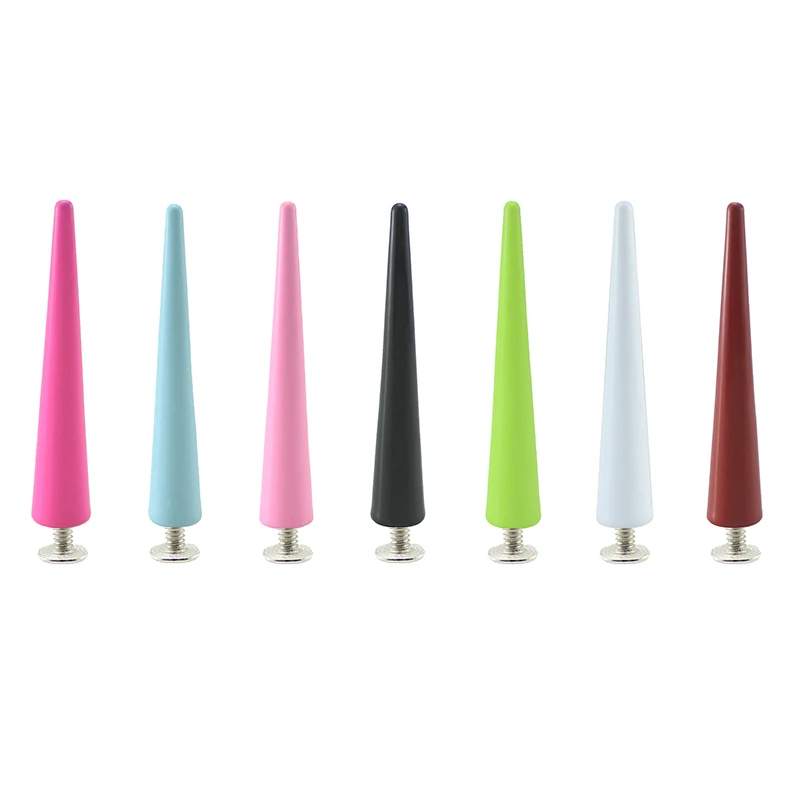 Description Picture 2 of item5pcs 10x55mm Colorful Painted Cone Studs And Spikes For Clothes DIY Long Garment Rivets For Leather