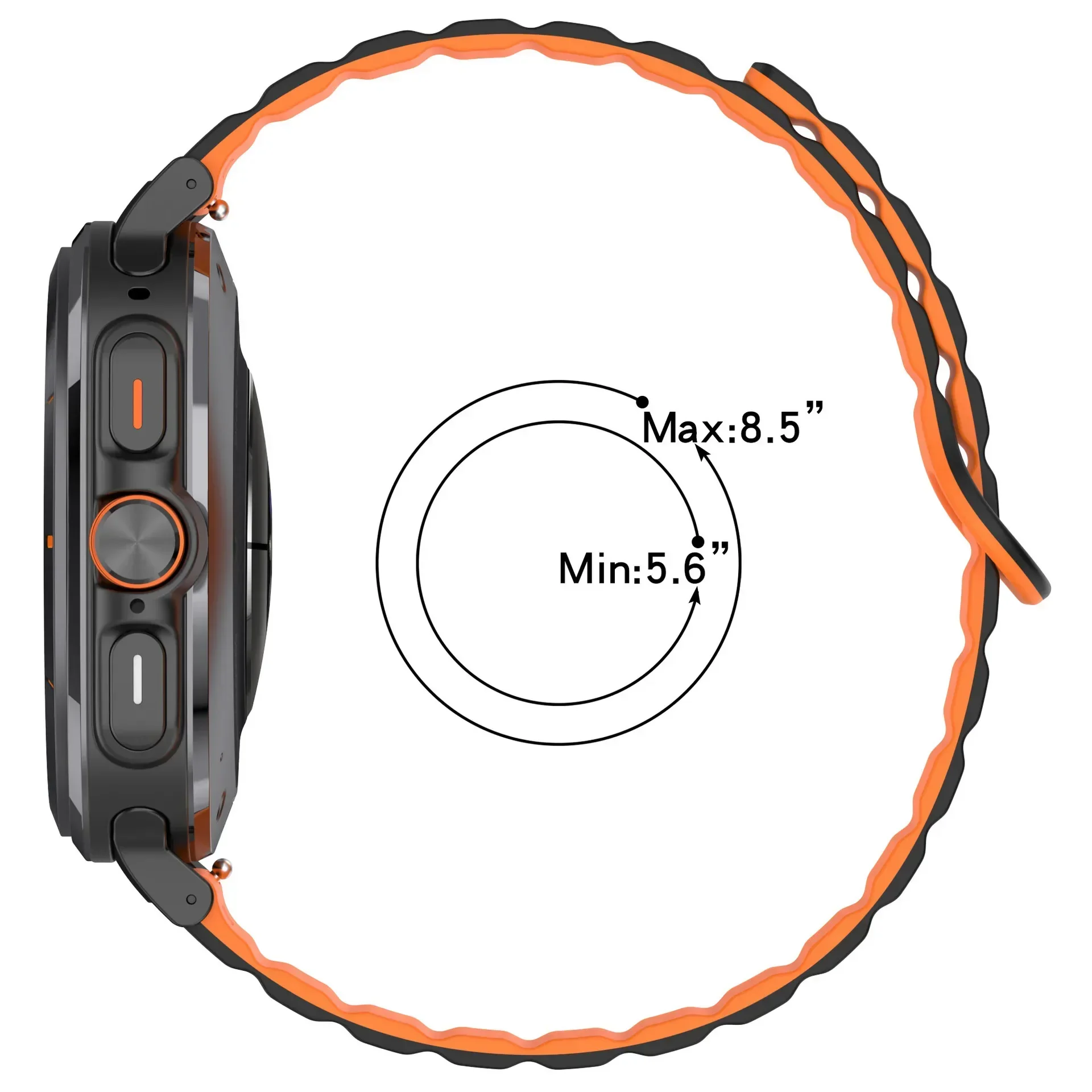Magnetic Loop Silicone Sport Bracelet Wristband Strap