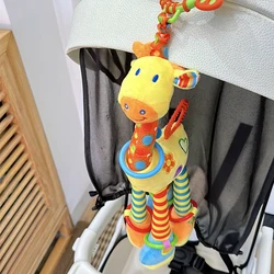 Cartoon Rattle for Baby Stroller Hanging Sensing Toy Paper Sound Maker Bed Bell Educational Toys Newborn Gift Baby Accessories