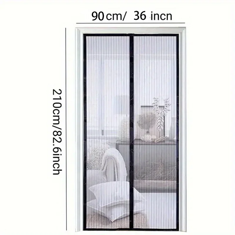 Magnetic Door Curtain 1 Set Self Sealing Mesh Partition Keeps Bugs Out Pet And Kid Friendly magnetic door screen