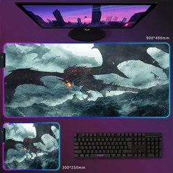 Enhanced RGB Gaming Mousepad - Extra Large Desk Mat with LED Lighting - 30X35cm(11.8x13.7in) (RGB mouse pad 6)