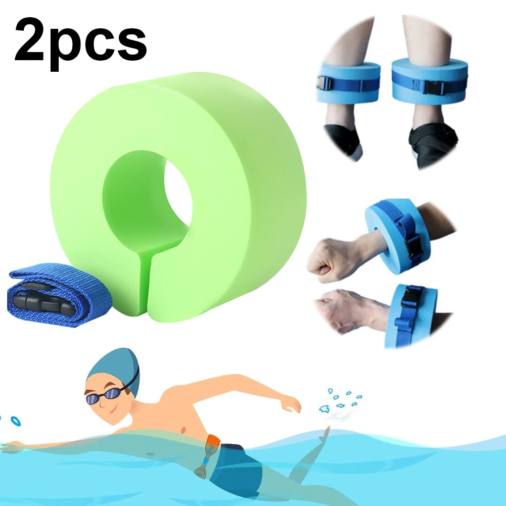 2pcs Swim Aquatic Cuffs EVA Foam Aquatic Cuffs with Quick Release Buckle Water Aerobics Float Ring for Swim Training