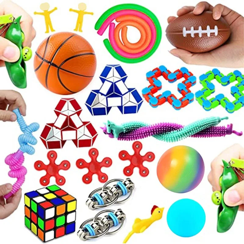 

Fidget Toys Pack Set Stress Relief Anti Stress Ball Squeeze Toys Kids Adults Sensory Decompression Toy Antistress Game Gift