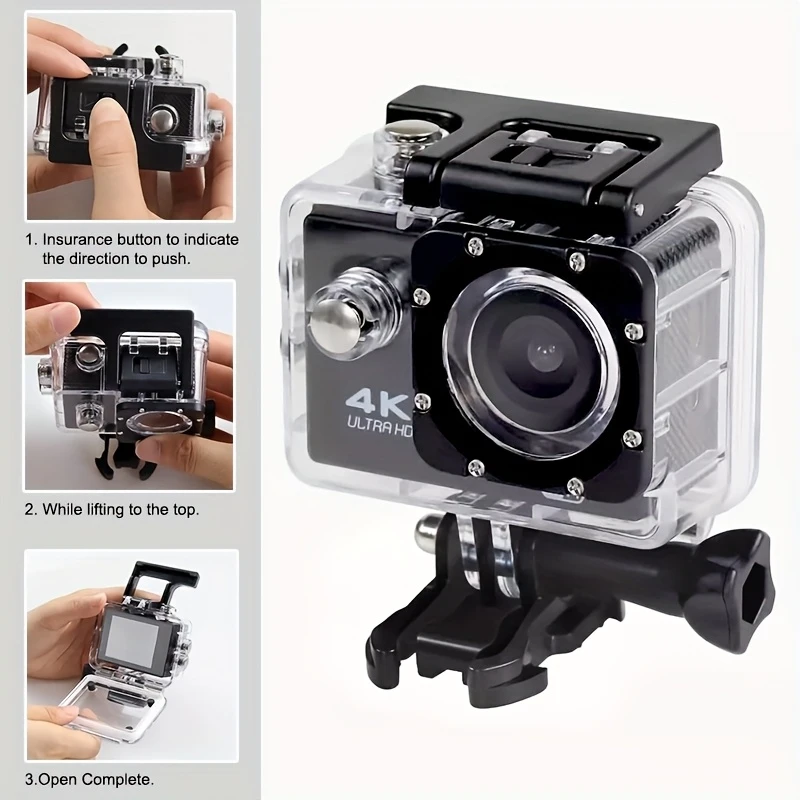 레가톤 4K 30FPS 울트라 HD 액션 카메라, 20MP EIS 손떨림 보정 스포츠 카메라(리모컨 포함), 사이클링 헬멧 마운트 액세서리