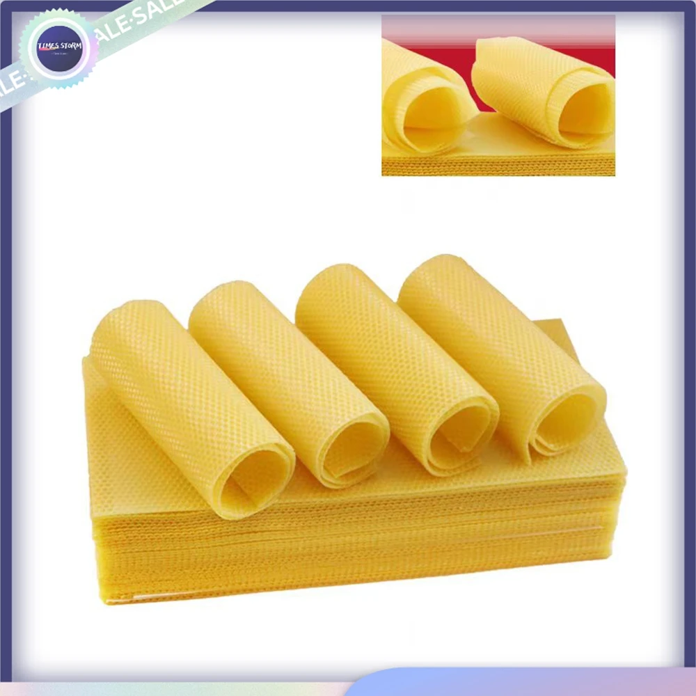 Beekeeping Tools 30 Pc Bee Nest Foundation 41.5x19.5x0.3cm Golden Beeswax Sheet