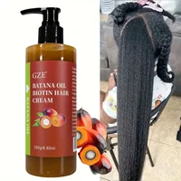 GZE Batana huile biotine crème capillaire cheveux forts Anti-rupture réparation pointes fourchues soyeux pour cheveux secs 5