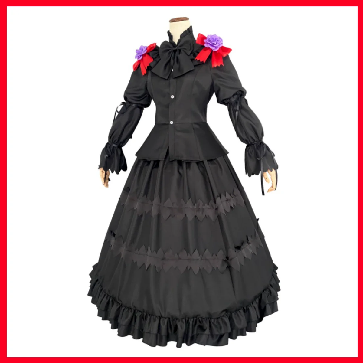 Date A Live: Tokisaki Kurumi (Nightmare Form) | Gothic Dress Cosplay Costume Set 28 Date A Live Tokisaki Kurumi Gothic Dress Cosplay Costume