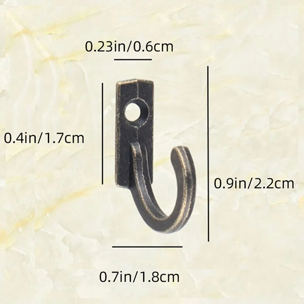 Wall hanger Vintage Hooks Wall Hanger Curved Buckle Horn Lock Clasp Hook for Wooden Jewelry Box Furniture Home Decor