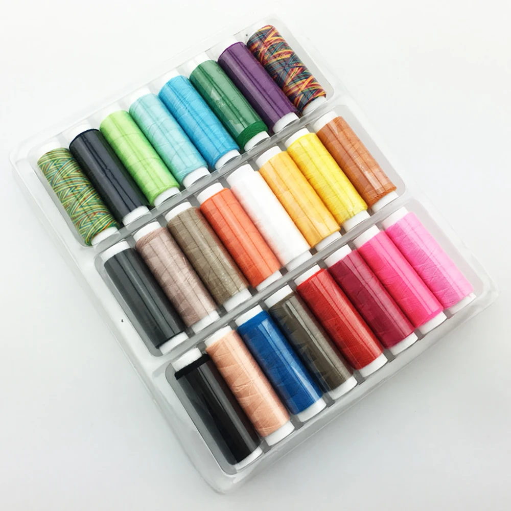 Chainho,Nylon Embroidery & Sewing Thread,DIY Hand Made Accessories,Multicolor,24 Pieces/Box,Tenacity High Quality,25X6