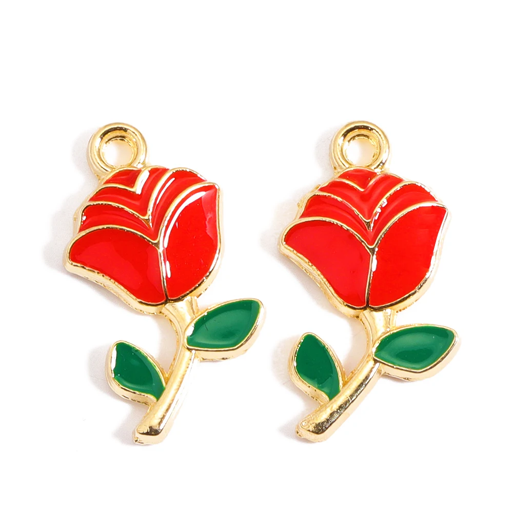 10 Stücke Mode-design emaille farbe schmetterling Liebe Strass legierung anhänger charme Für frauen ohrringe halskette diy schmuck machen – Detail 9