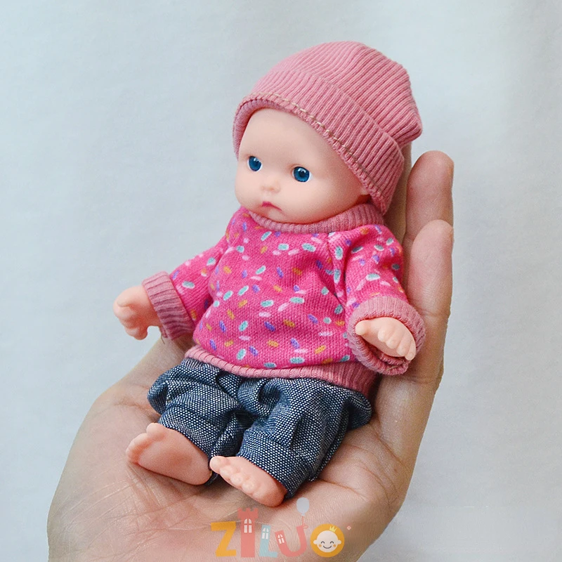 12cm Reborn Dolls Mini Palm Dolls Simulation Baby Dress Up Doll Reborn Doll Girls Boys Toys for Kids 1/12