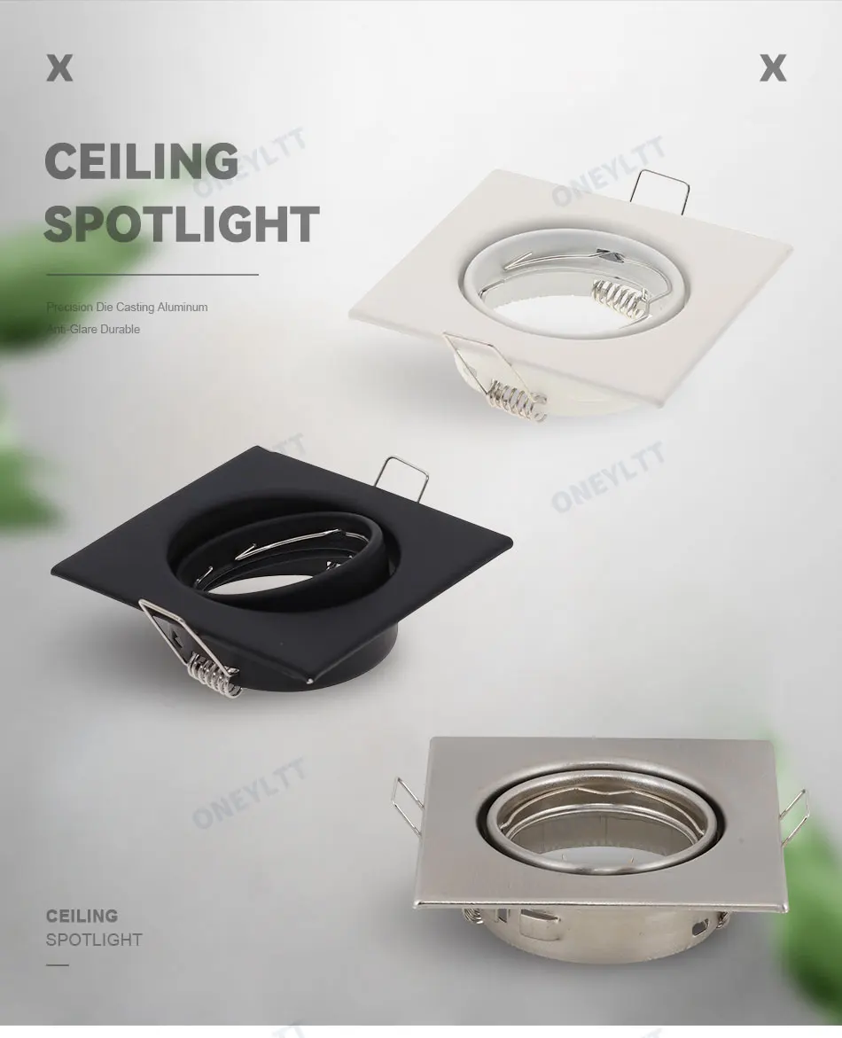 Square LED Recessed Ceiling Light Fitting Fixture for Spot light Sa4608f0ed56a43d78b85ffeba1386504v