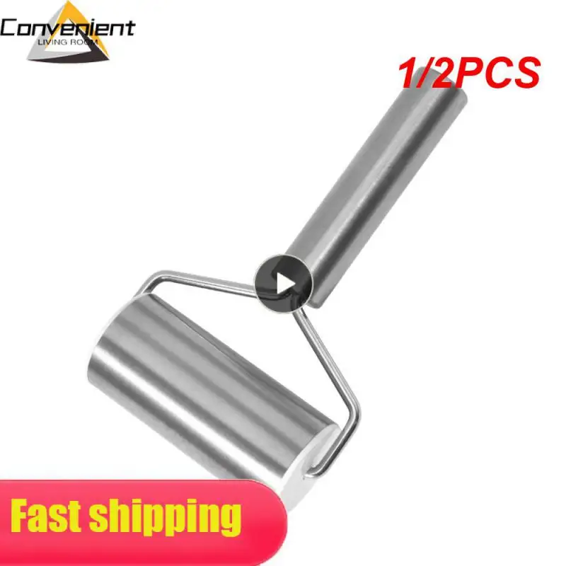 

1/2PCS Stainless Steel Rolling Pin Pastry Pizza Fondant Bakers Roller Metal Kitchen Tool for Baking Dough Pizza Cookies Cooking