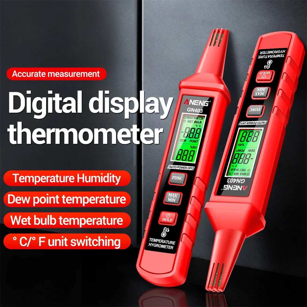 

ANENG GN403 Electronic Temperature and Humidity Meter High Sensitivity Sensor Temperature Monitoring Instrument Industrial Use