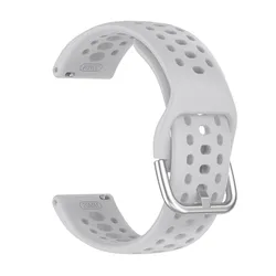 Women's Breathable Sport Silicone Watchband - Soft Replacement Strap - Active Max (Grey)