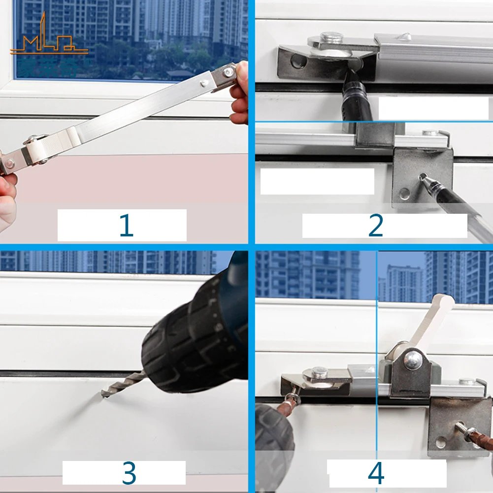 Stopper Security Angle Controller Gusset Fixed Wind Brace Limiter Tools Stainless Steel Telescopic Window Support Home Hardware