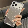 Cute Love Heart Mirror Acrylic Soft Phone Case For iPhone 17 16 15 14 13 12 11 Pro Max 17 Air XS X XR 7 8 Plus Bumper Cover