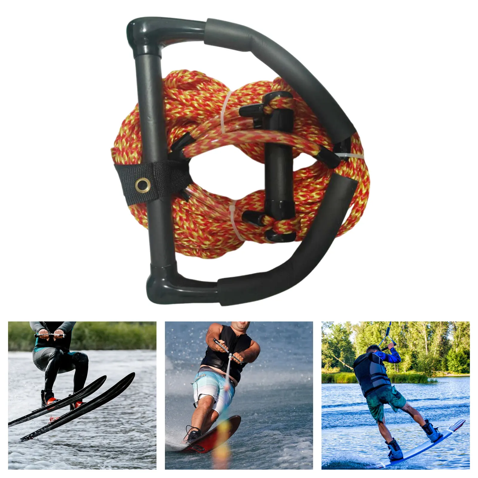 Water Ski Rope Portable Wake Surfing Rope Wakeboard Tow Rope for Kneeboard Surfing Water Sports 4