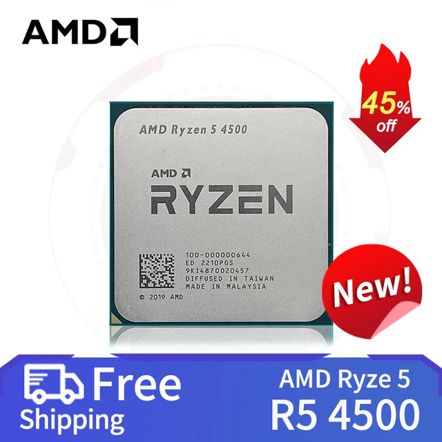 AMD Ryzen 5 4500 AM4 CPU Processor 3.6GHz 6 Core 12T 8MB Cache R5