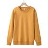 Round Necked Hoodie Loose Solid Color Spring Autumn Winter Men And women's Plush And Thick Versatile Top Sweatshirts Pullover 3