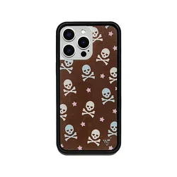 Wildflower Cute Dragon Skull Phone Case - Fashion Flower Star Cherry Design Cover for iPhone 14 (1)