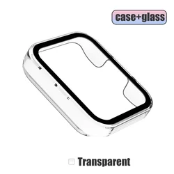 Enhanced Glass Case with Strap - Premium Screen Protector and Band for Smartwatch Accessories (Transparent case)