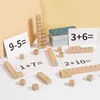 Children's Wooden Number Stick Cognitive Matching Addition Subtraction Operation Montessori Logical Thinking Training Math Toys 4