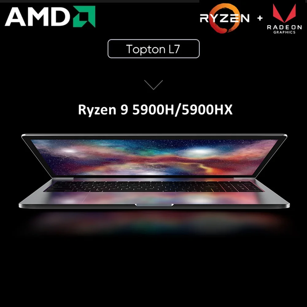 AMD Gaming Laptop 15.6 Inch IPS Ryzen 9 5900HX 5900H NVMe Fingerprint Notebook Ultrabook Windows 11 Portable Netbook 2*Type-C