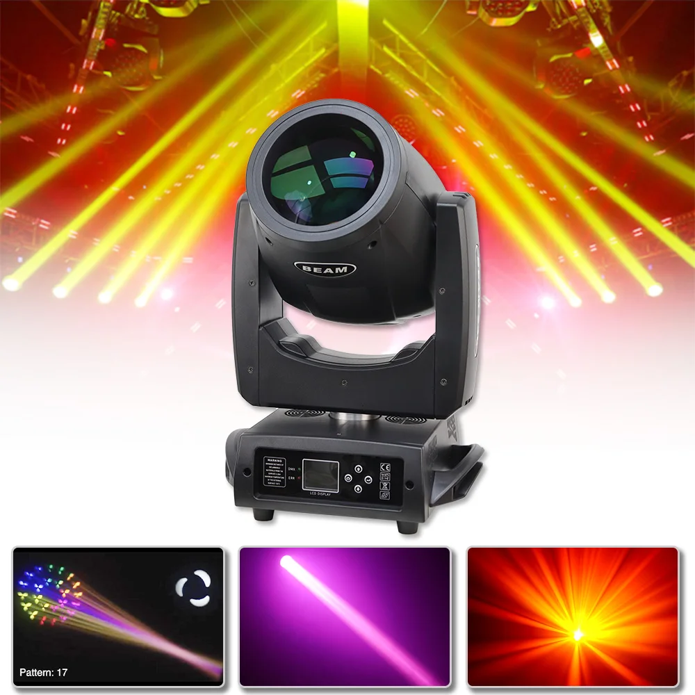 Yuer 230W 7R Osram Led Stage Moving Head Lighting Beam Zoom Spot Strobe Per Dj Disco Wedding Party Decoration Bar Club Lighting