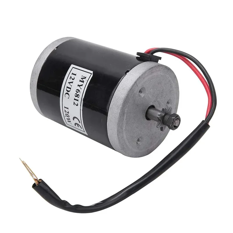 MY6812 Dc 100w 120W 150W 24V/12v / high speed motor with with belt pulley , scooter small brush motor