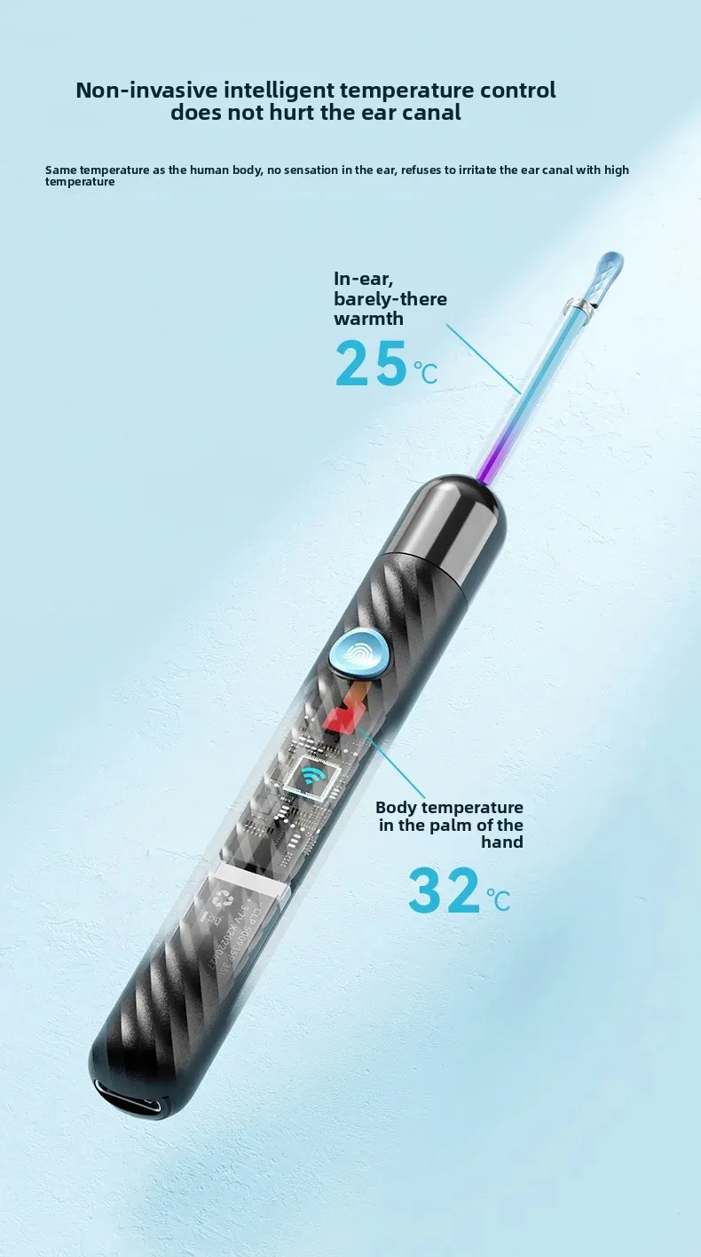 Wireless Otoscope With Camera 1296p Hd Ear Cleaner Tool Kit_voghion.com
