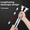 No Drilling Needed Tension Shower Curtain Rod Stainless Steel Rust Proof Non-Slip Spring Adjustable  Pole for Bathroom Shower 1