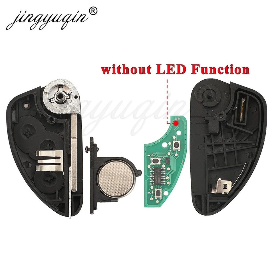 Remote Car Key Combo Flip Fob 2B/ 3 Button With Uncut SIP22 Blade 433mhz Id48 Chip For Alfa Romeo 147 156 166 Gt - View #9