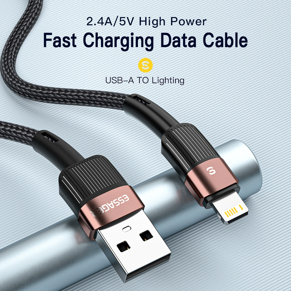 iPhone Charging Cable Fast Charging For iPhone Usb Cable 11 12 13 14 15 16 Pro Max Mini Xs Xr X 8 7 6 Plus 2.4A Wire For iPhone Charger Cord