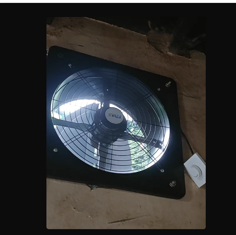 พัดลมดูดควันครัว 220V กำลังสูง พร้อมเครื่องดูดควันประสิทธิภาพสูง เครื่องระบายอากาศแรง สำหรับใช้ในครัวเรือน CZ 1