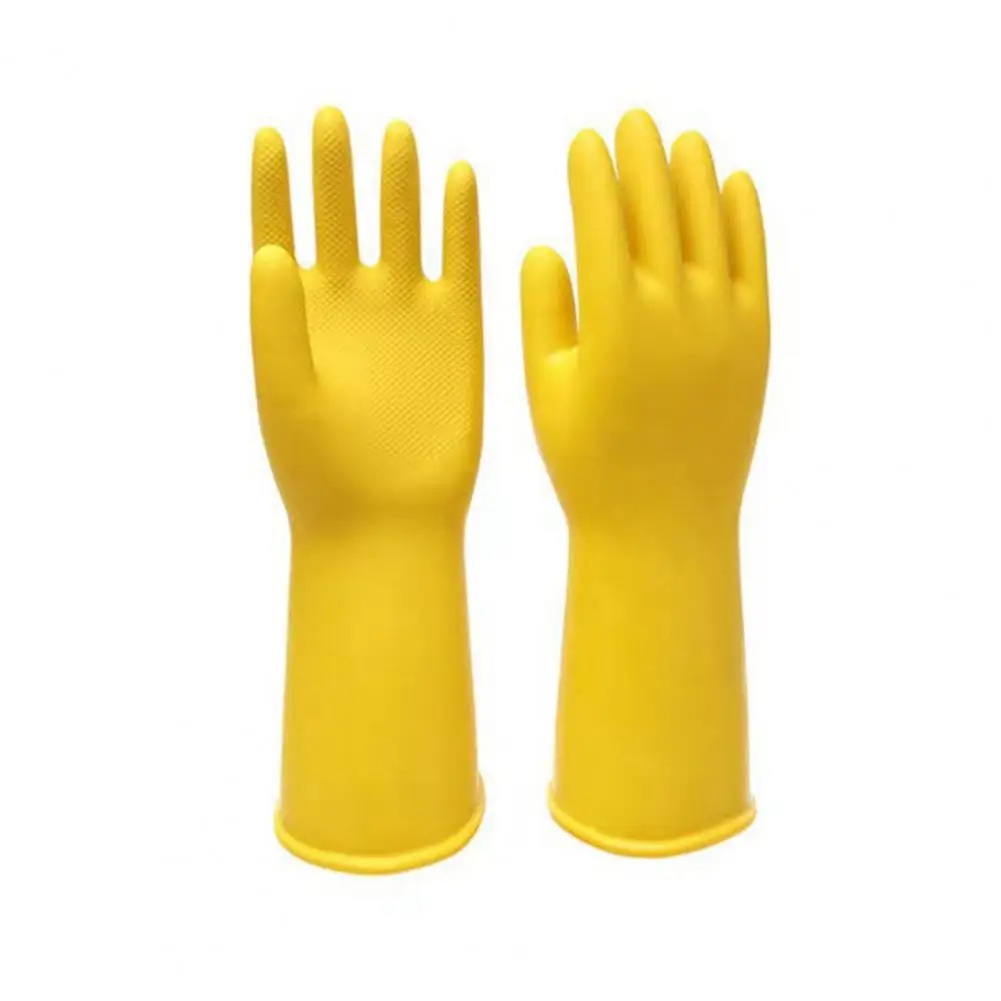 thumbnail image 1 of 1 par de guantes de limpieza antideslizantes de buena dureza, guantes de cocina que protegen las manos, guantes de látex para limpieza del hogar, suministros para el hogar, 1 of 5